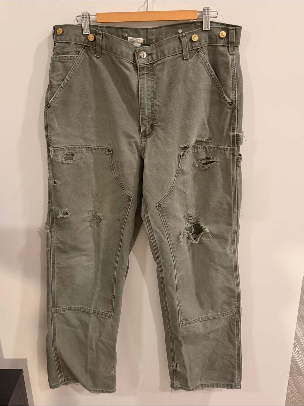 Carhartt Thrashed Distressed Double Knee Pants 36x32